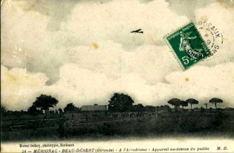 Bordeaux Beau-desert-Mérignac semaine d'aviation sept 1910 vue générale 1