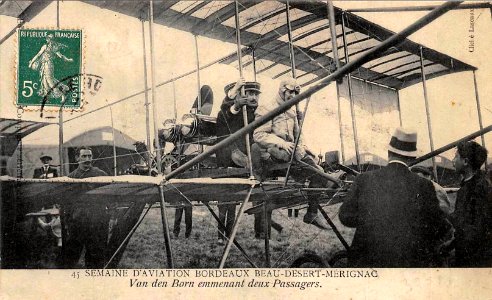 Bordeaux Beau-desert-Mérignac semaine d'aviation sept 1910 Van den Born 2