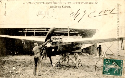 Bordeaux Beau-desert-Mérignac semaine d'aviation sept 1910 Kuller