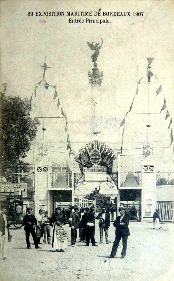 Bordeaux exposition-maritime 1907 entrée 3