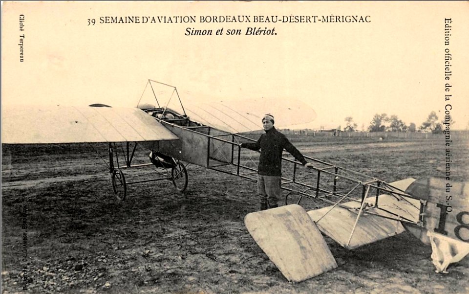 Bordeaux Beau-desert-Mérignac semaine d'aviation sept 1910 Simon