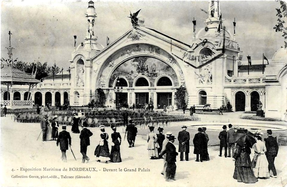 Bordeaux exposition-maritime 1907 Grand Palais entrée 14