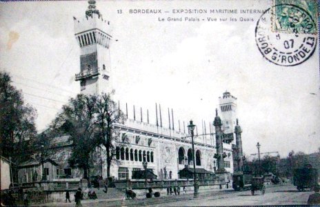 Bordeaux exposition-maritime 1907 Grand palais entrée est 8