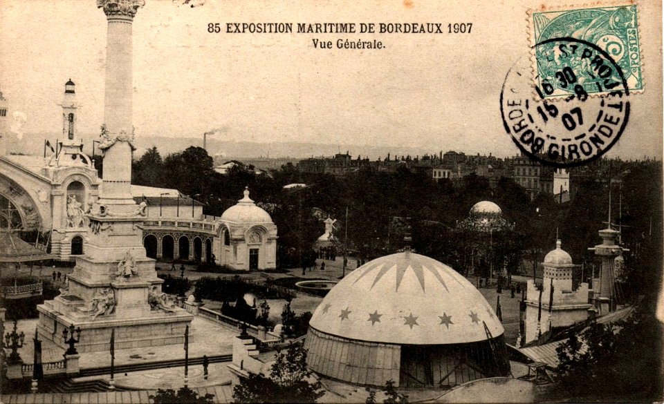 Bordeaux exposition-maritime 1907 Grand Palais entrée 10a