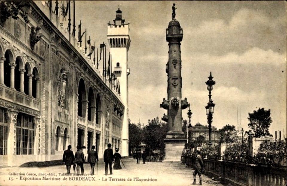 Bordeaux exposition-maritime 1907 la terasse de l'exposition a