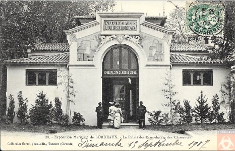 Bordeaux exposition-maritime 1907 Palais des eaux de vie des Charentes 3