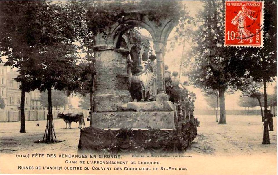 Bordeaux Fête des vendanges 1909 char de Libourne