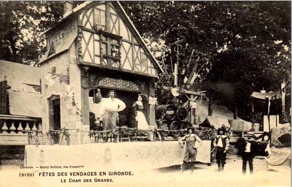 Bordeaux Fête des vendanges 1909 char des Graves