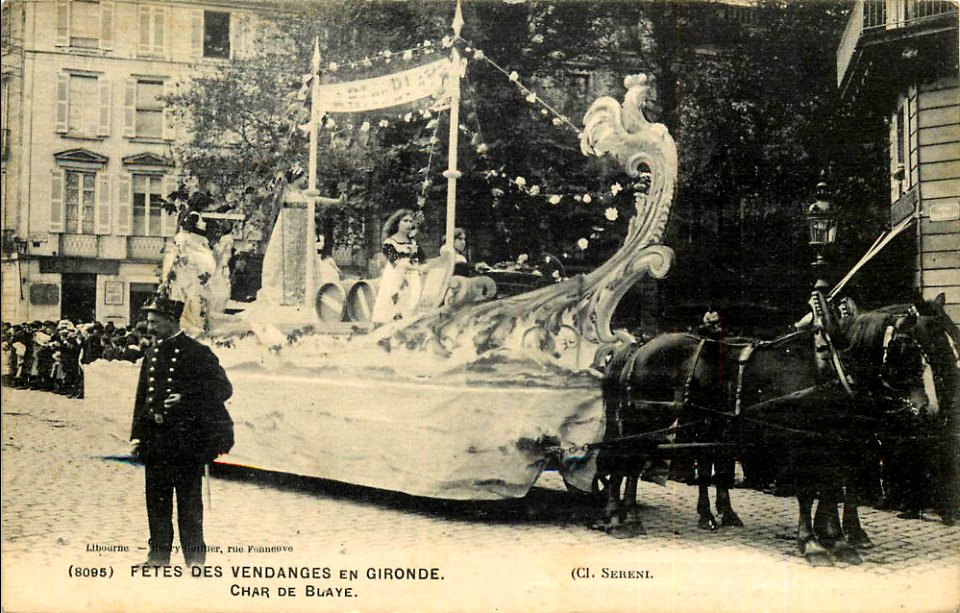 Bordeaux fête-des-vendanges Char de Blaye (Cl. Sereni)