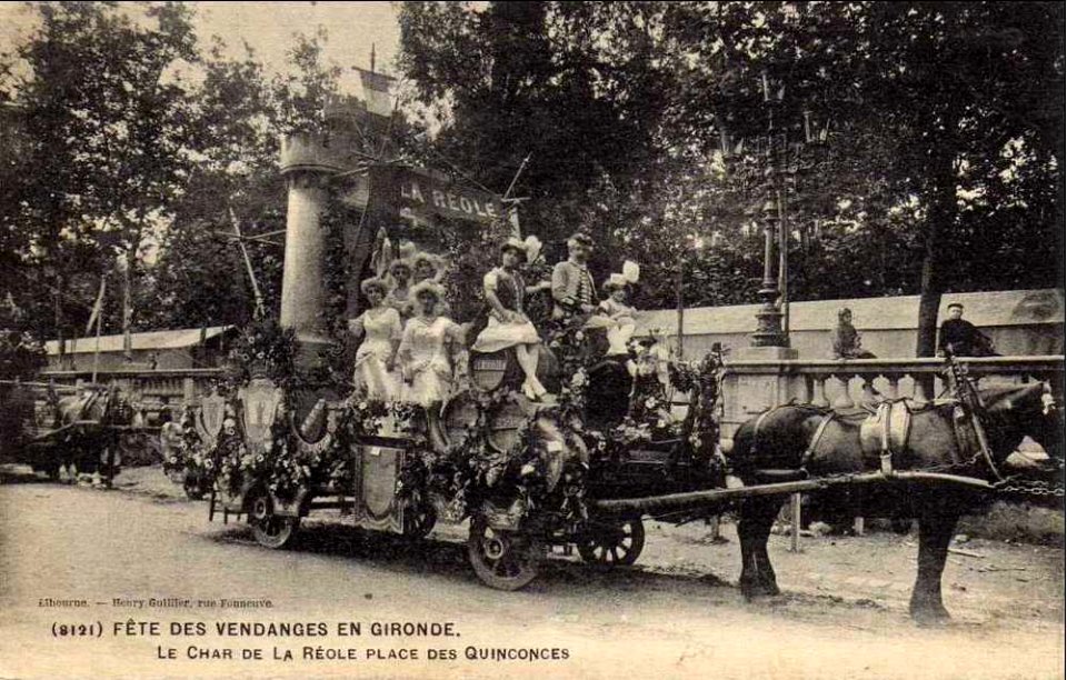 Bordeaux fête-des-vendanges Char de la Réole d
