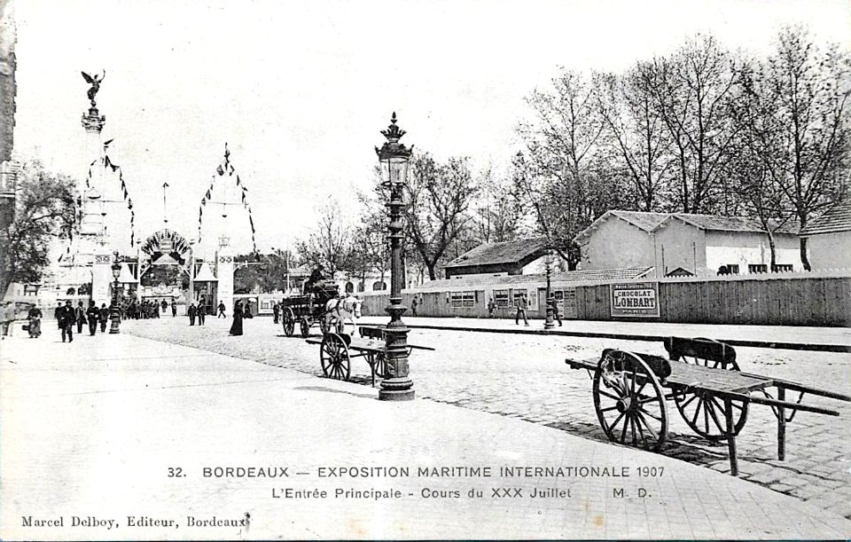 Bordeaux exposition-maritime 1907 entrée 5
