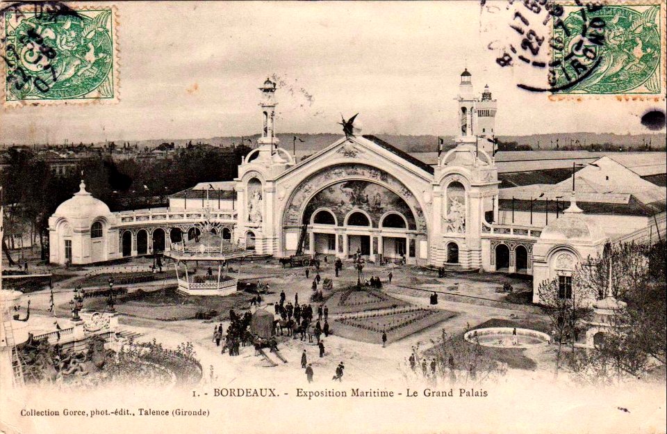Bordeaux exposition-maritime 1907 Grand Palais entrée 4