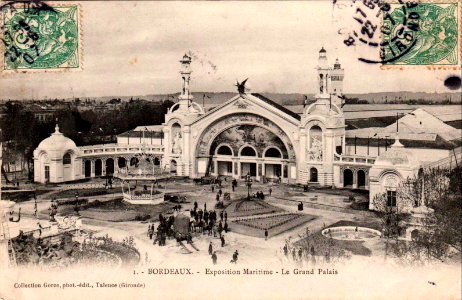 Bordeaux exposition-maritime 1907 Grand Palais entrée 4