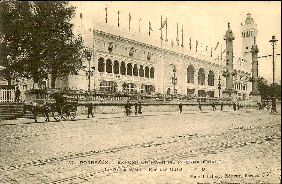 Bordeaux exposition-maritime 1907 Grand palais entrée est 4