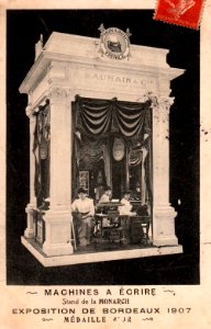 Bordeaux exposition-maritime 1907 Machines à écrire