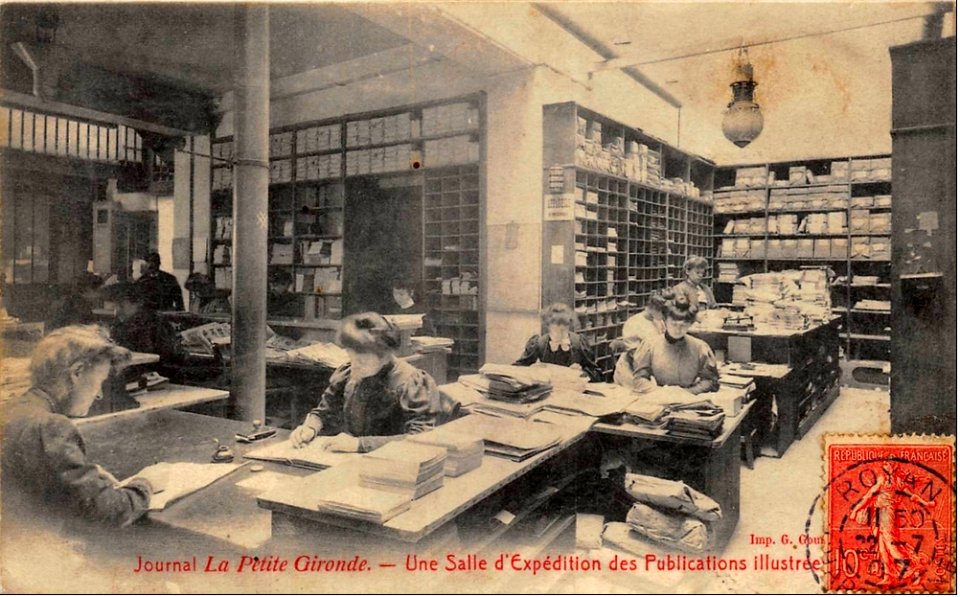 Bordeaux journal la Petite-Gironde une salle d'expédition