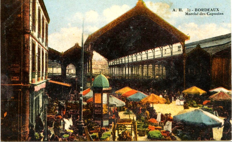 Bordeaux Marché des Capucins 1912 a
