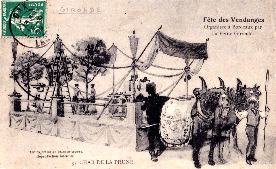 Bordeaux fête-des-vendanges 33 Char de la Prune