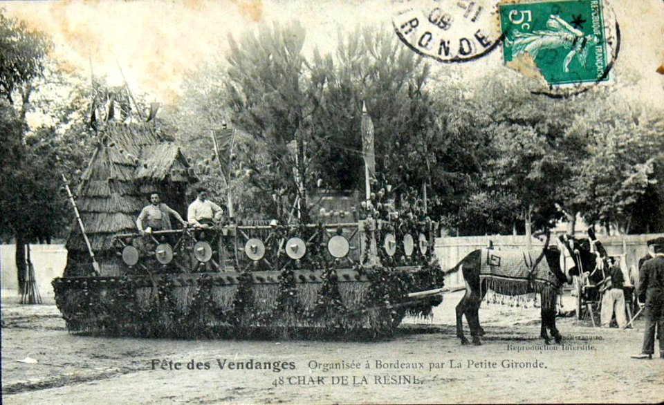 Bordeaux fête-des-vendanges 48 Char de la Résine