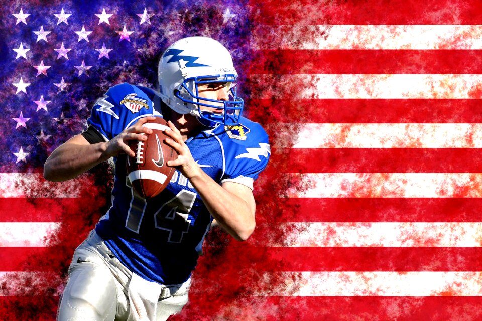 American football sport quarterback
