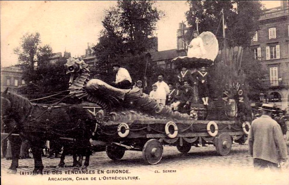 Bordeaux fête-des-vendanges Char de l'Ostréiculture (Cl. Sereni)