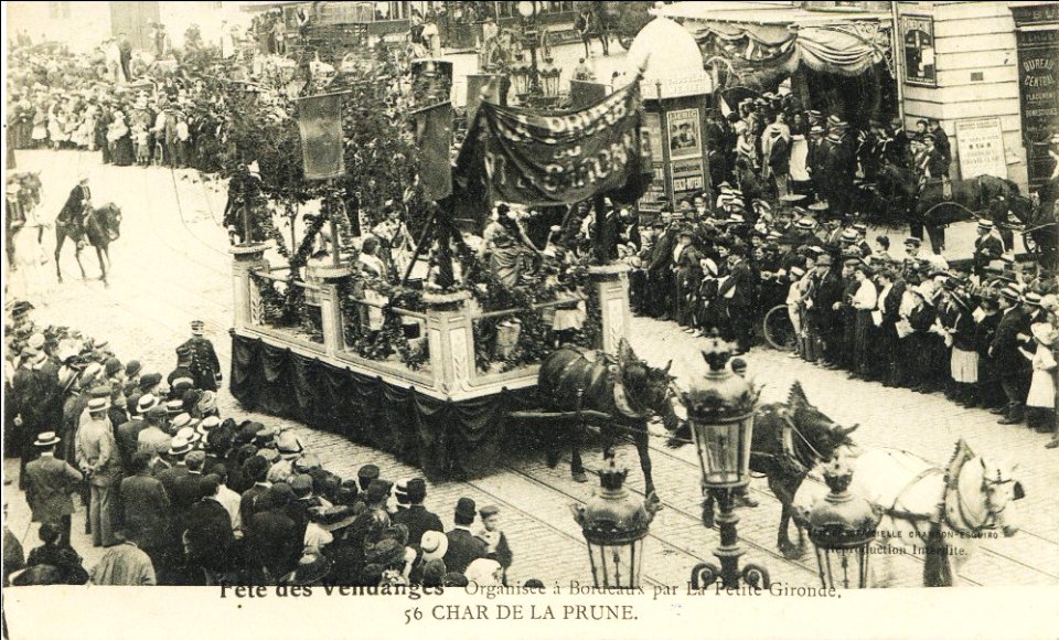 Bordeaux fête-des-vendanges Char de la Prune c