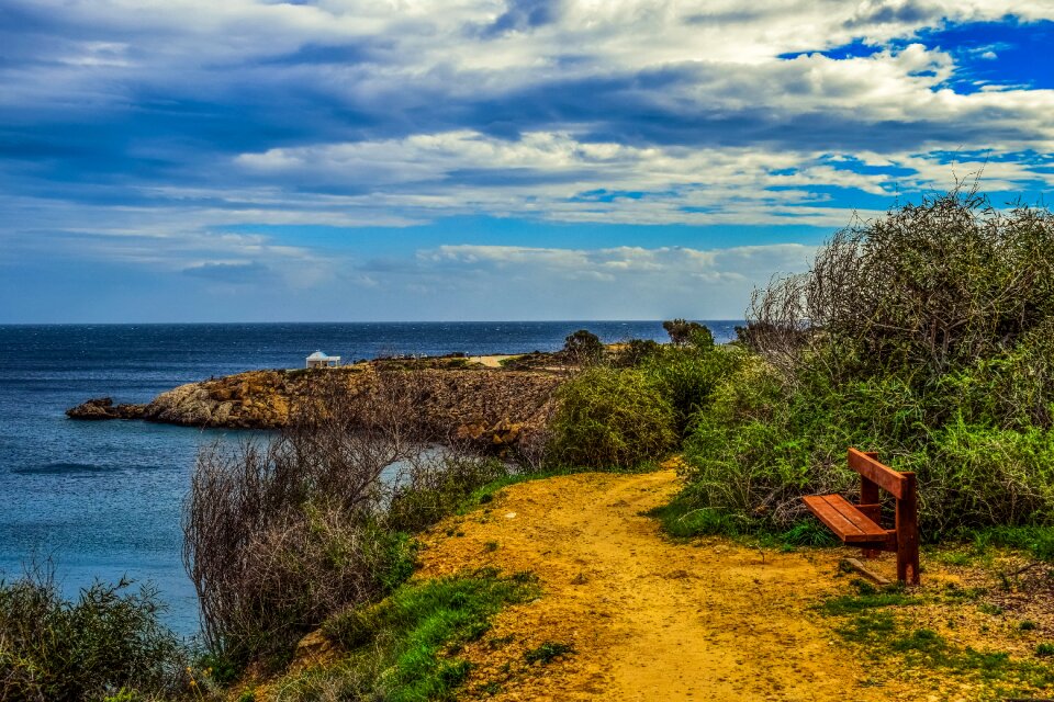 Seashore landscape sky