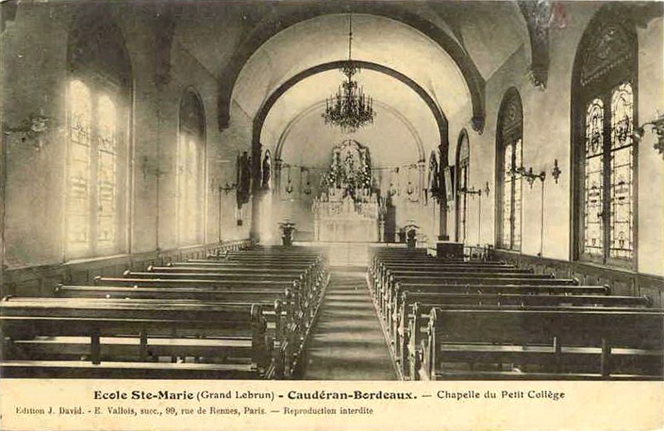 Bordeaux-Caudéran, école Ste-Marie, chapelle (David & Vallois)