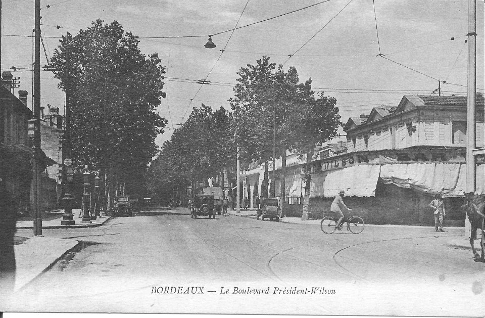 Bordeaux-Le Boulevard Président Wilson dans les années 1930