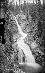 Boren's Falls, in the La Plata Mountains, near the source of the La Plata River. La Plata County, Colorado. - NARA - 517145
