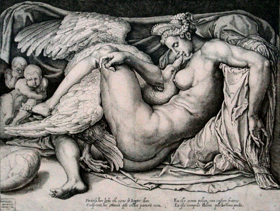 0 Léda et le cygne - Cornelis Bos - British Museum