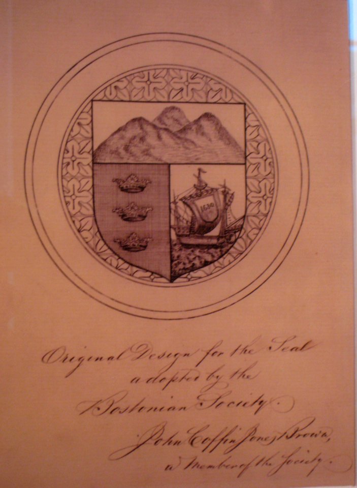 Bostonian Society seal by John Coffin Jones Brown, 1884 - Old State House Museum, Boston, MA - IMG 6800