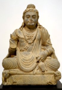 Boshisattva Maitreya, India, Gandharan period, 200s-300s AD, gray schist - Dallas Museum of Art - DSC05023 photo