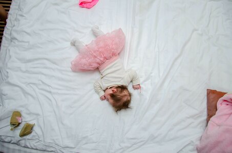 Child girl bed