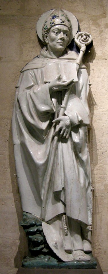 Bottega di andrea della robbia, santo vescovo (forse san bonaventura)