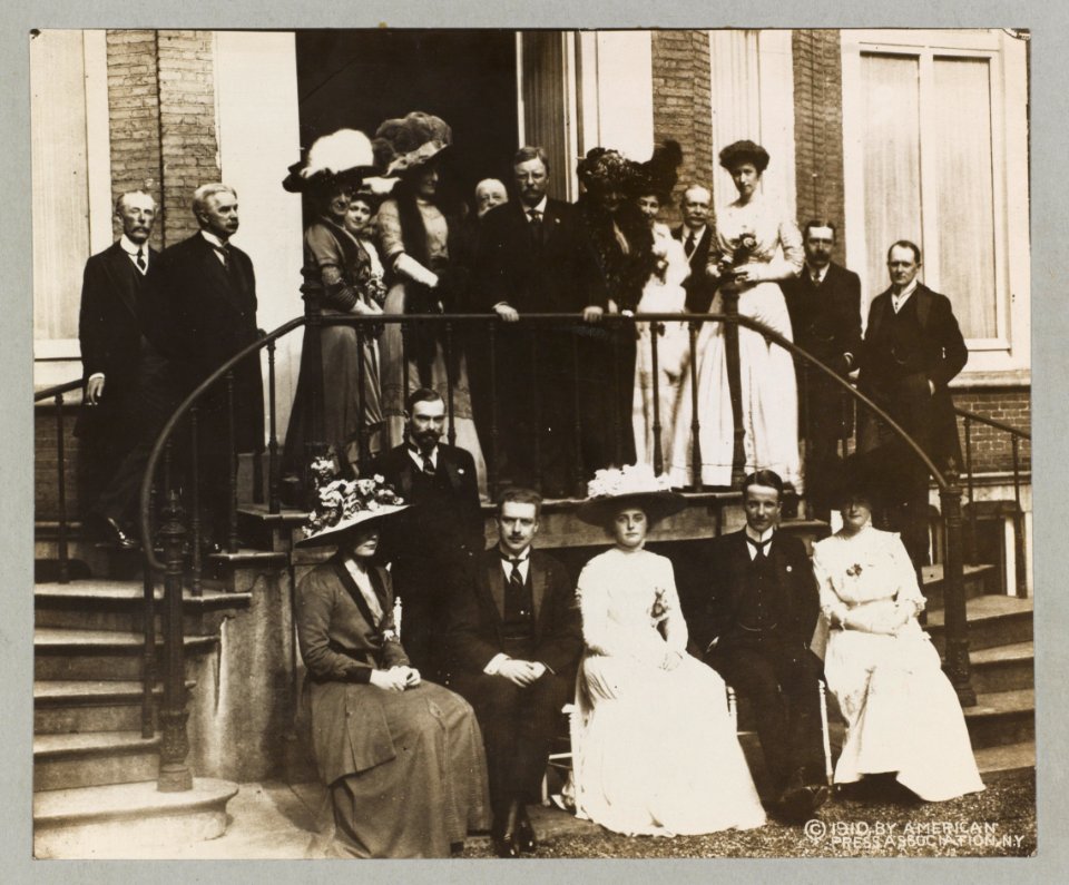 Bottom row, Miss Ethel Roosevelt, Mr. Hibbon (i.e. Hibben), 1st Sec'y Baron Michiels von Verdungen.... LCCN2013651161