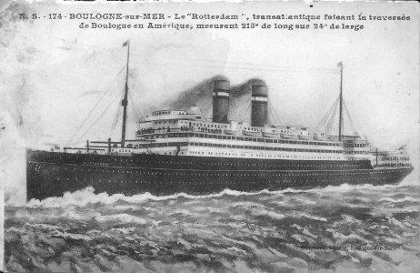 Boulogne-sur-Mer-Le Rotterdam, transatlantique faisant la traversée de Boulogne en Amérique-ES 174