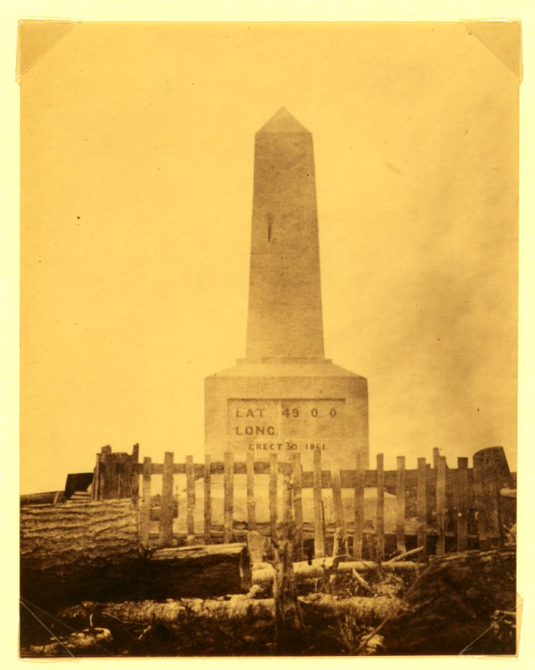 Boundary monument at Point Roberts - Lat. 49 0 0, Long., erected 1861 LCCN2005680439