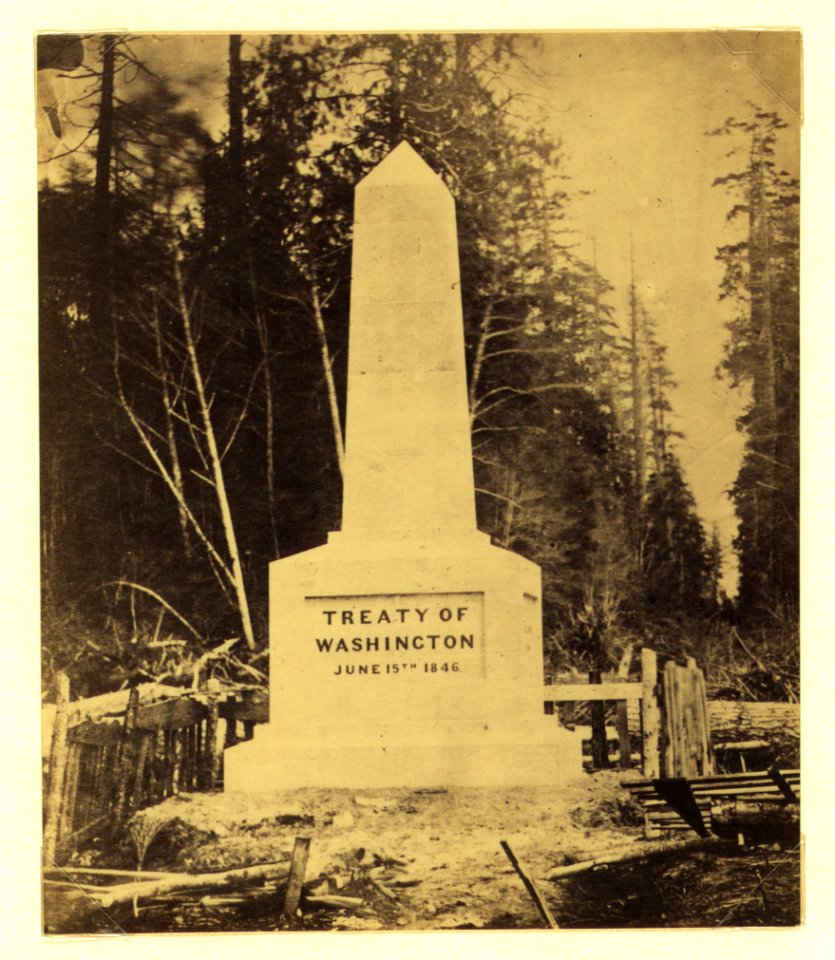 Boundary monument at Point Roberts - Treaty of Washington June 15th 1846 LCCN2005680441