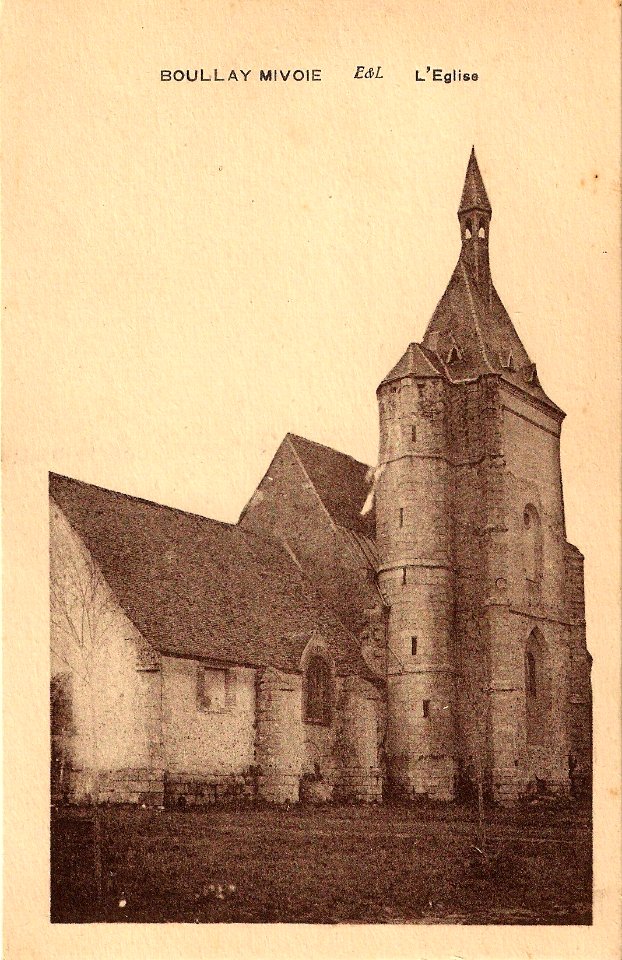 Boullay-Mivoye l'église Lucienne CO 1936-08-12 Eure-et-Loir (France)