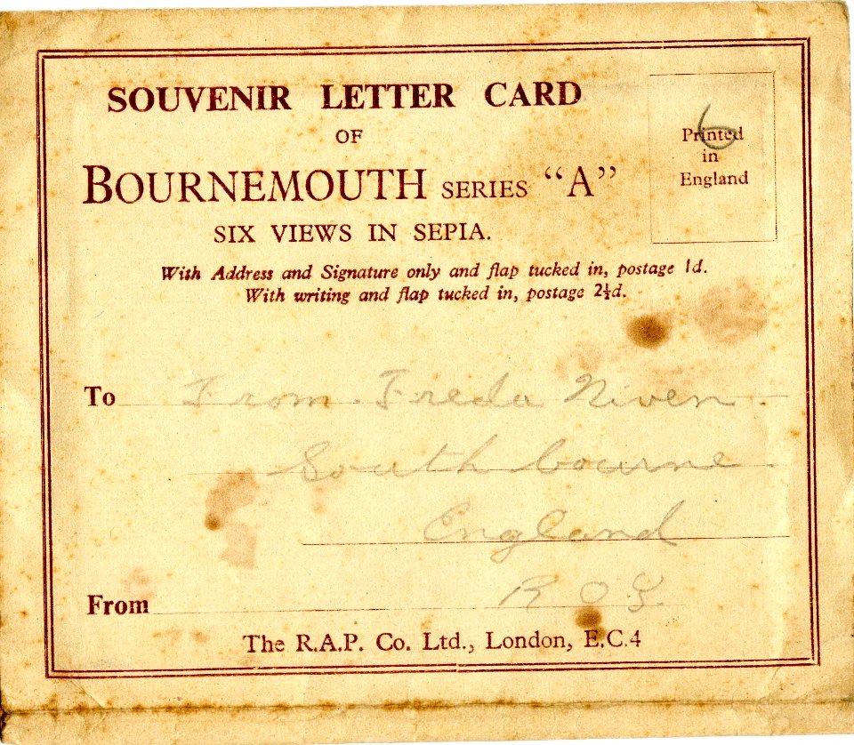 Bournemouth souvinir card