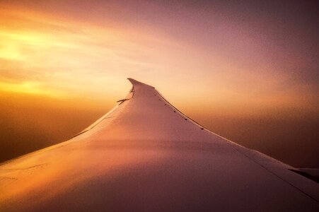 Plane clouds sky