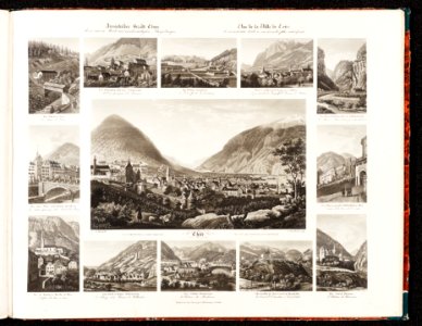 CH-NB - Ansicht der Stadt Chur deren innern Theile und merkwürdigsten Umgebungen = Vue de la Ville de Coire de son intérieur et de ses environs les plus intéressants - Collection Gugelmann - GS-GUGE-83-39