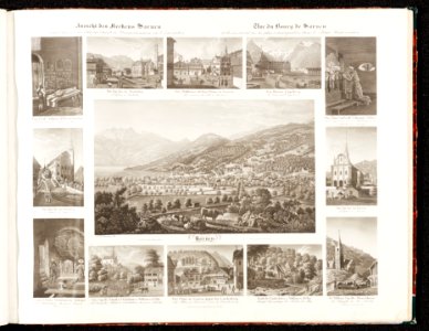 CH-NB - Ansicht des Fleckens Sarnen und dessen merkwürdigsten Umgebungen in Obwalden = Vue du Bourg de Sarnen et de ses environs les plus remarquables dans le Haut Obwalden - Collection Gugelmann - GS-GUGE-83-19