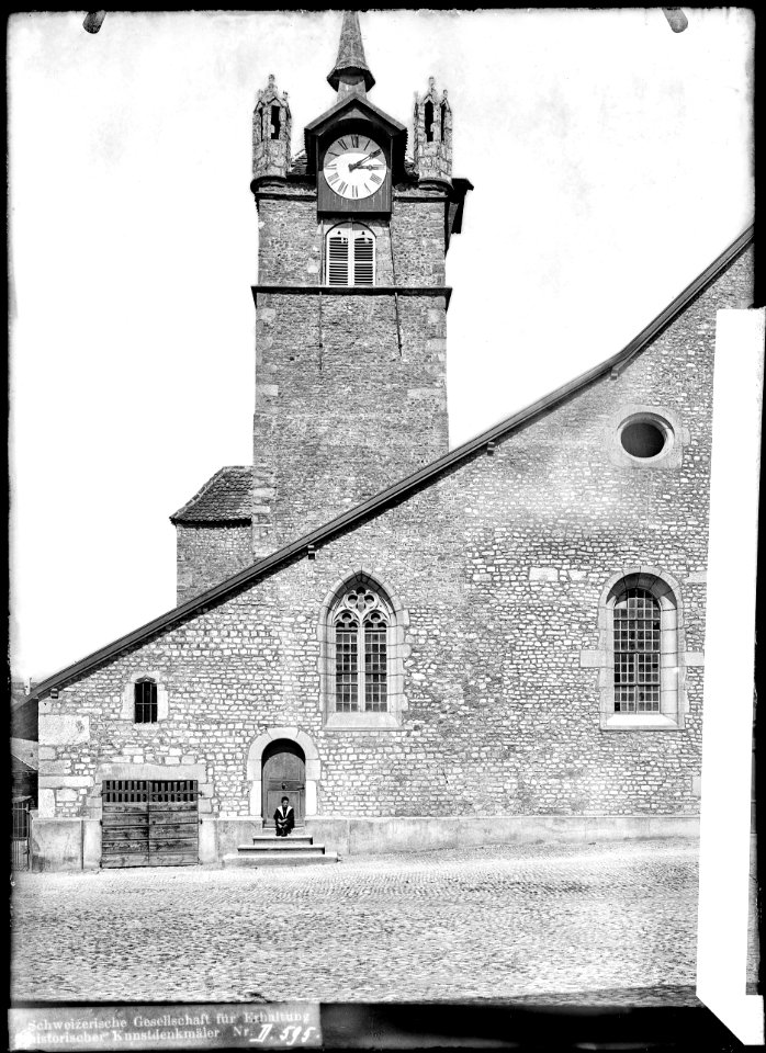 CH-NB - Avenches, Église, Façade, vue partielle - Collection Max van Berchem - EAD-7182