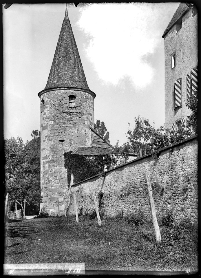 CH-NB - Avenches, Château, Tour, vue partielle - Collection Max van Berchem - EAD-7170