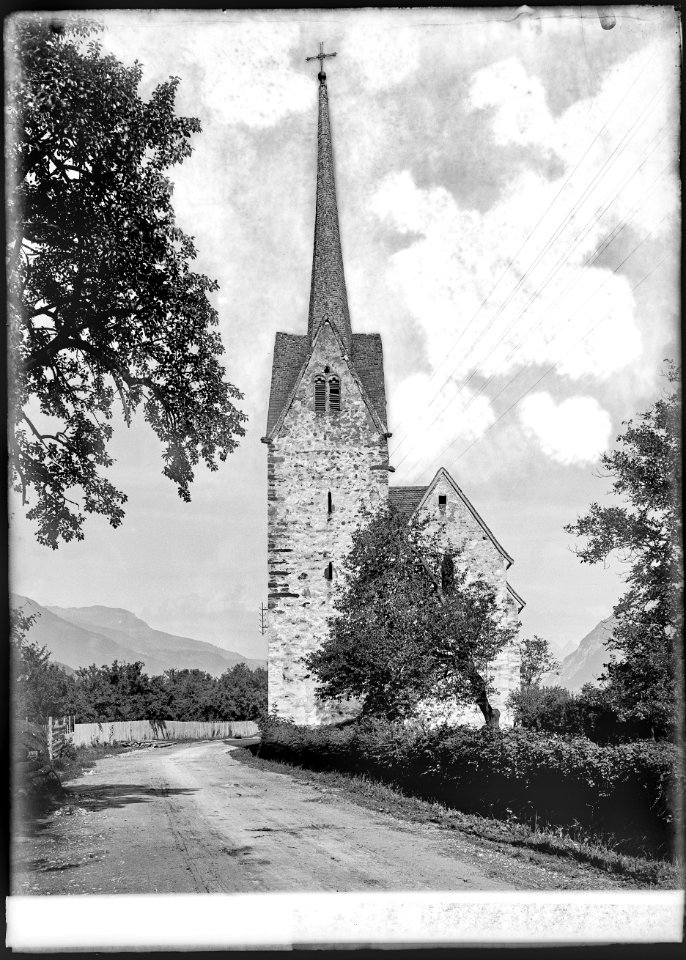 CH-NB - Bad Ragaz, Kirche, vue partielle extérieure - Collection Max van Berchem - EAD-6998