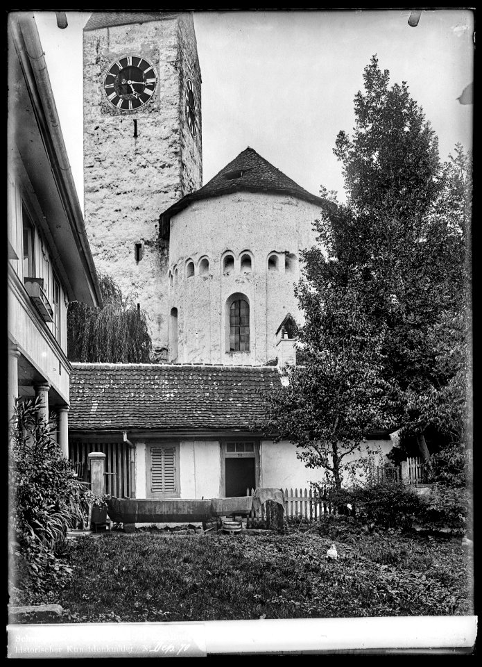 CH-NB - Amsoldingen, Kirche, vue partielle extérieure - Collection Max van Berchem - EAD-6650