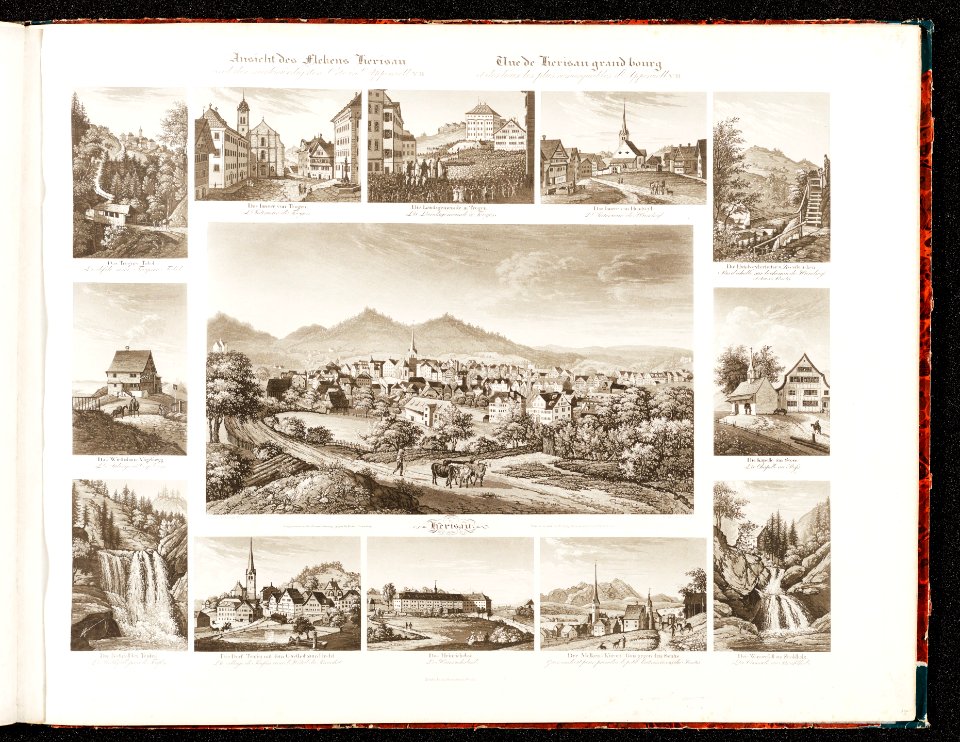 CH-NB - Ansicht des Fleckens Herisau und der merkwürdigsten Orte in Appenzell V.R. = Vue de Herisau grand bourg et les lieux les plus remarquables d'Appenzell V.R. - Collection Gugelmann - GS-GUGE-83-35