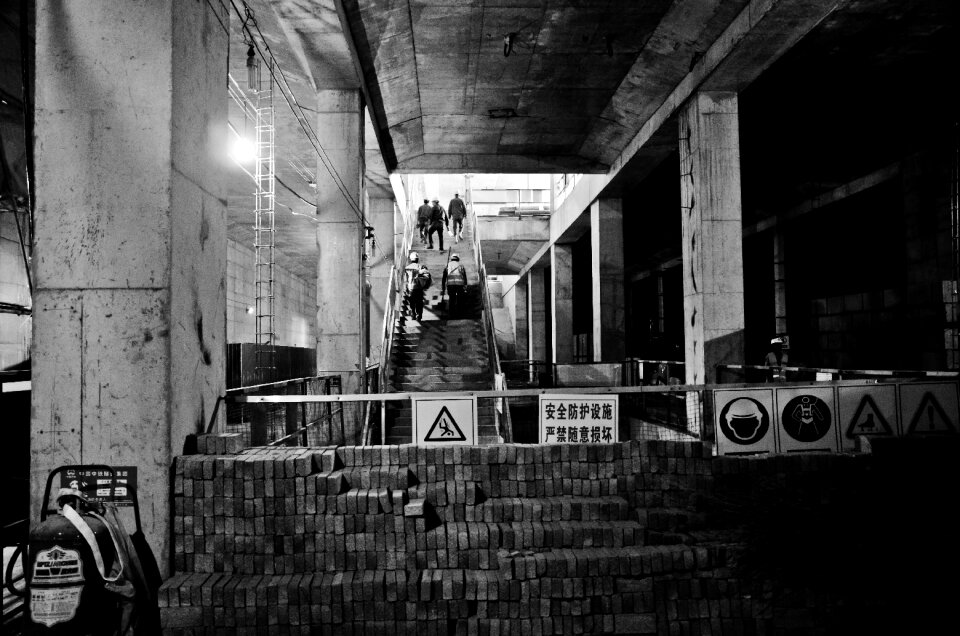 Metro construction platform outlet